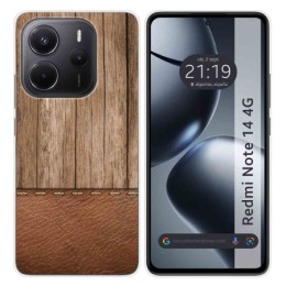Funda Silicona para Xiaomi Redmi Note 14 4G diseño Madera 09 Dibujos