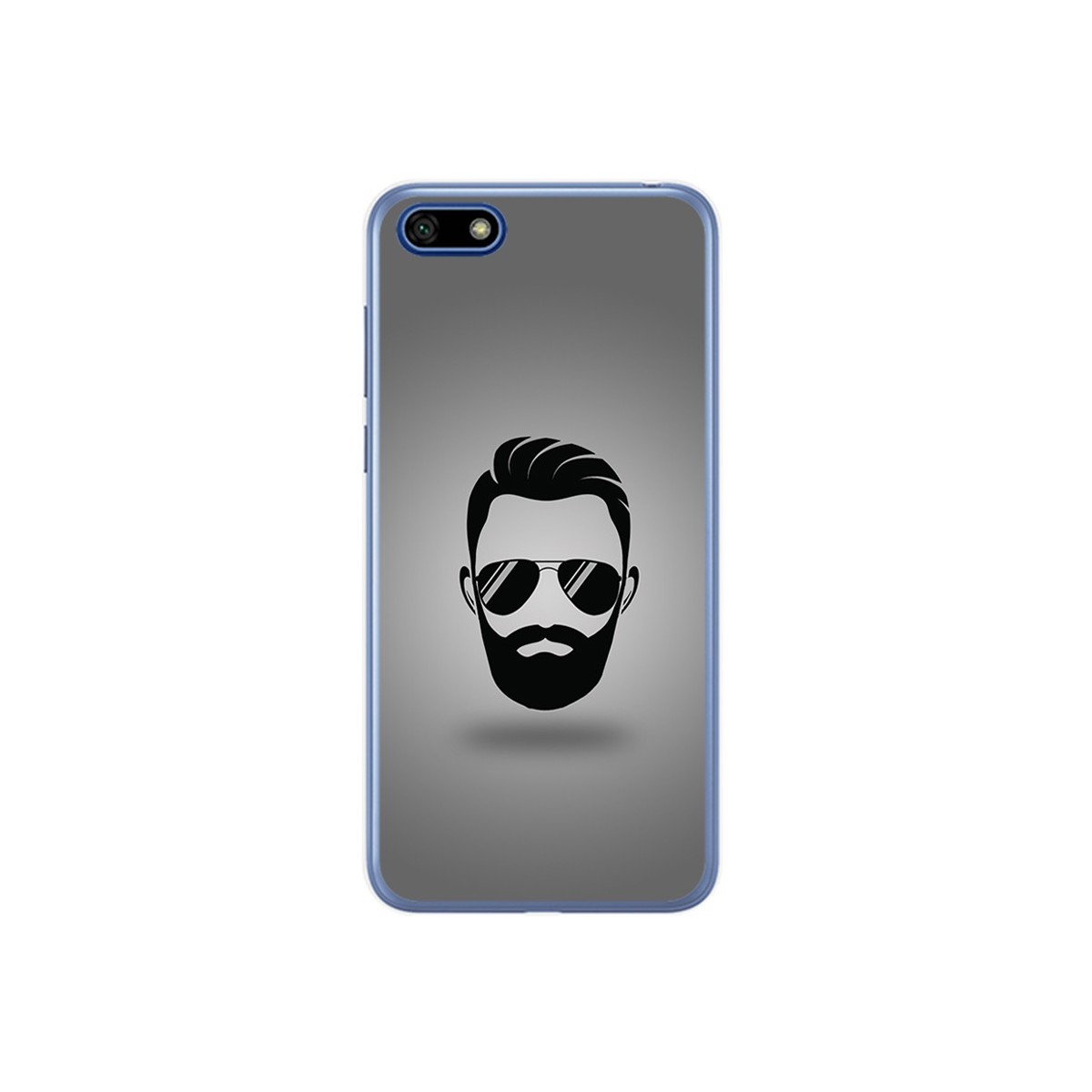 Funda Gel Tpu para Huawei Honor 7S / Y5 2018 Diseño Barba Dibujos