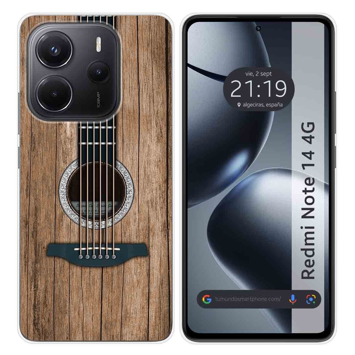 Funda Silicona para Xiaomi Redmi Note 14 4G diseño Madera 11 Dibujos