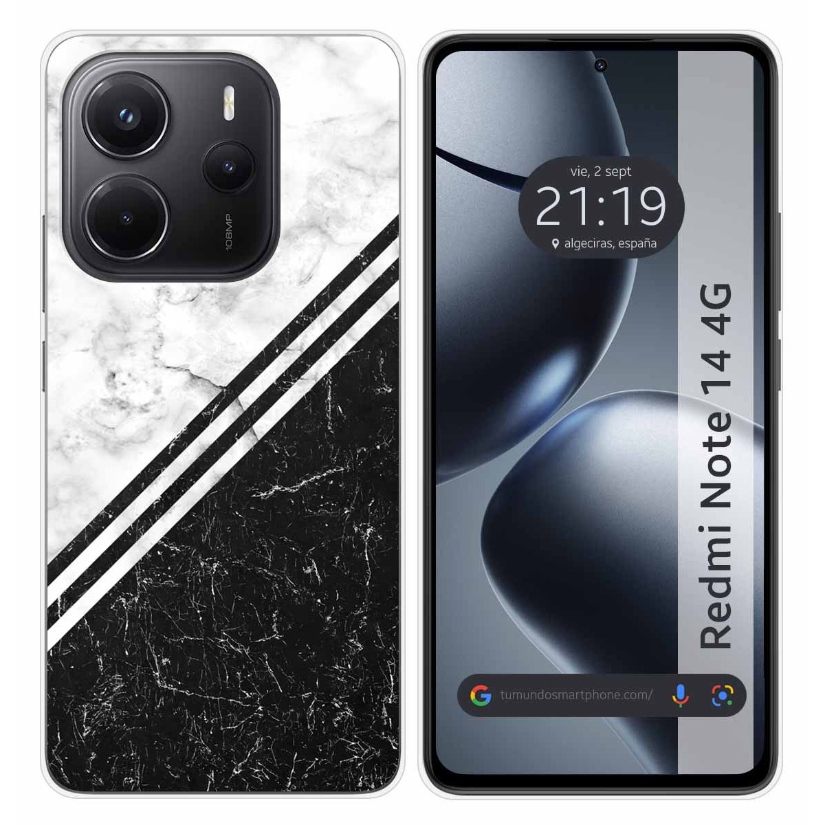 Funda Silicona para Xiaomi Redmi Note 14 4G diseño Mármol 01 Dibujos