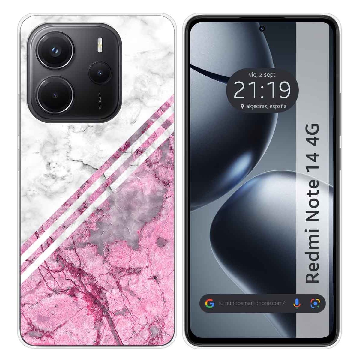 Funda Silicona para Xiaomi Redmi Note 14 4G diseño Mármol 03 Dibujos