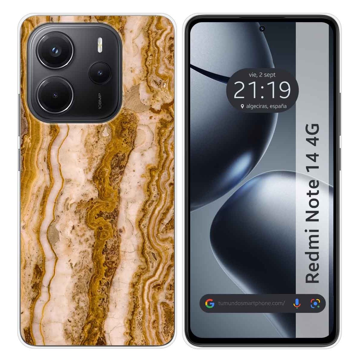 Funda Silicona para Xiaomi Redmi Note 14 4G diseño Mármol 10 Dibujos