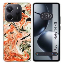 Funda Silicona para Xiaomi Redmi Note 14 4G diseño Mármol 12 Dibujos