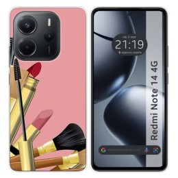 Funda Silicona para Xiaomi Redmi Note 14 4G diseño Brochas Dibujos