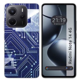 Funda Silicona para Xiaomi Redmi Note 14 4G diseño Circuito Dibujos