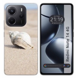 Funda Silicona para Xiaomi Redmi Note 14 4G diseño Concha Dibujos