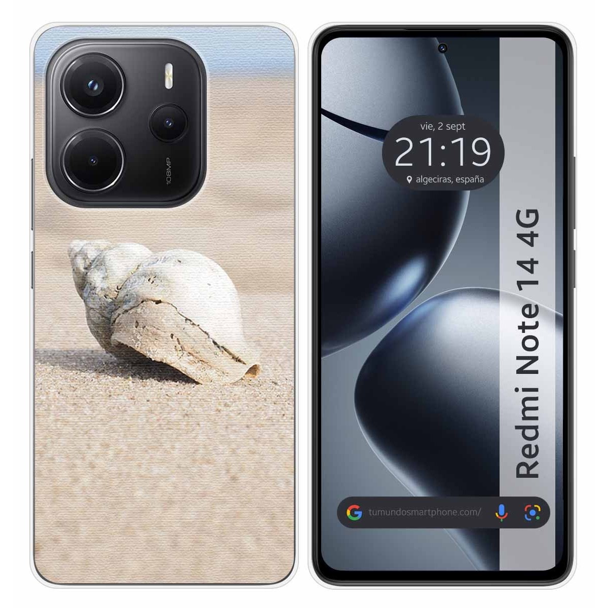 Funda Silicona para Xiaomi Redmi Note 14 4G diseño Concha Dibujos