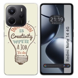 Funda Silicona para Xiaomi Redmi Note 14 4G diseño Creativity Dibujos