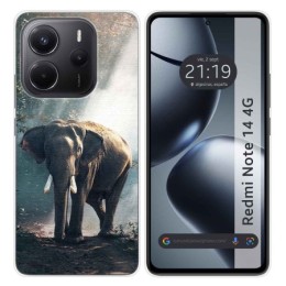 Funda Silicona para Xiaomi Redmi Note 14 4G diseño Elefante Dibujos