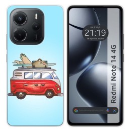 Funda Silicona para Xiaomi Redmi Note 14 4G diseño Furgoneta Dibujos