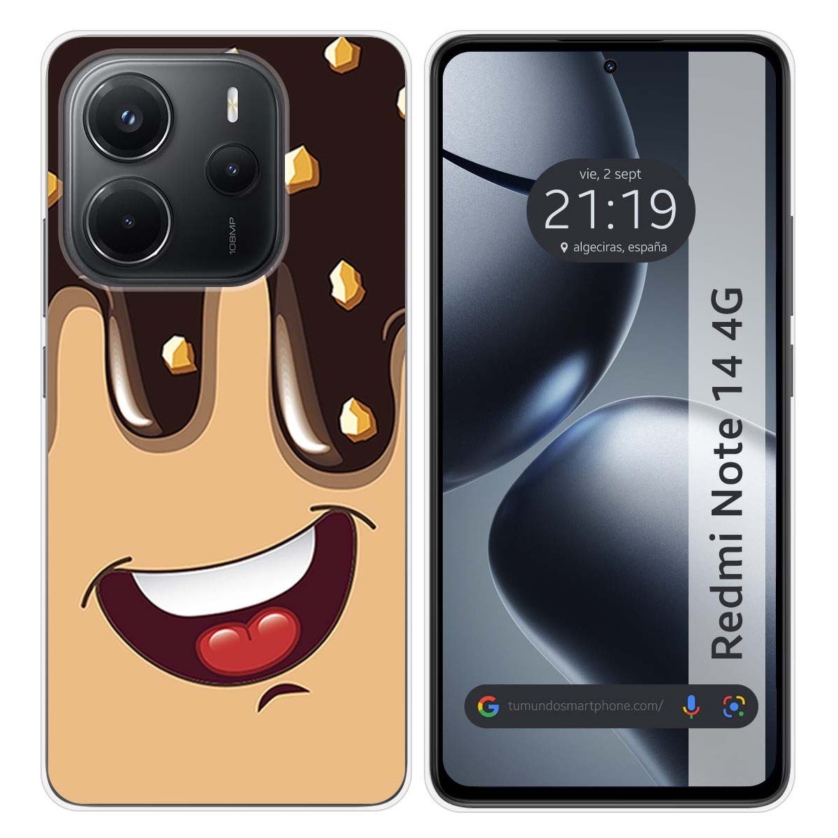 Funda Silicona para Xiaomi Redmi Note 14 4G diseño Helado Chocolate Dibujos
