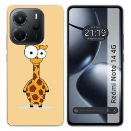 Funda Silicona para Xiaomi Redmi Note 14 4G diseño Jirafa Dibujos