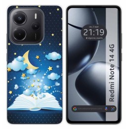 Funda Silicona para Xiaomi Redmi Note 14 4G diseño Libro Cuentos Dibujos