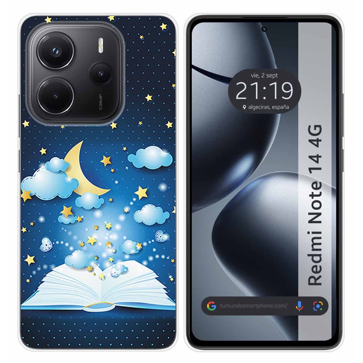 Funda Silicona para Xiaomi Redmi Note 14 4G diseño Libro Cuentos Dibujos