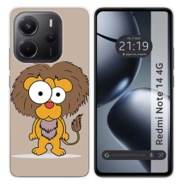 Funda Silicona para Xiaomi Redmi Note 14 4G diseño Leon Dibujos