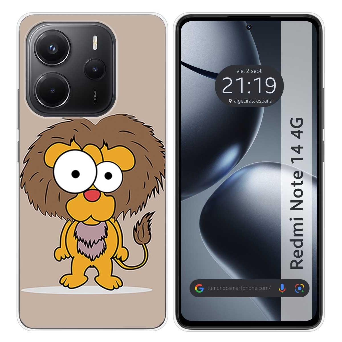 Funda Silicona para Xiaomi Redmi Note 14 4G diseño Leon Dibujos