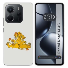 Funda Silicona para Xiaomi Redmi Note 14 4G diseño Leones Dibujos