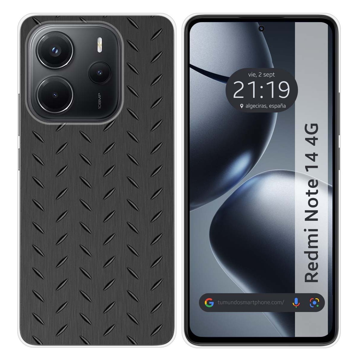 Funda Silicona para Xiaomi Redmi Note 14 4G diseño Metal Dibujos