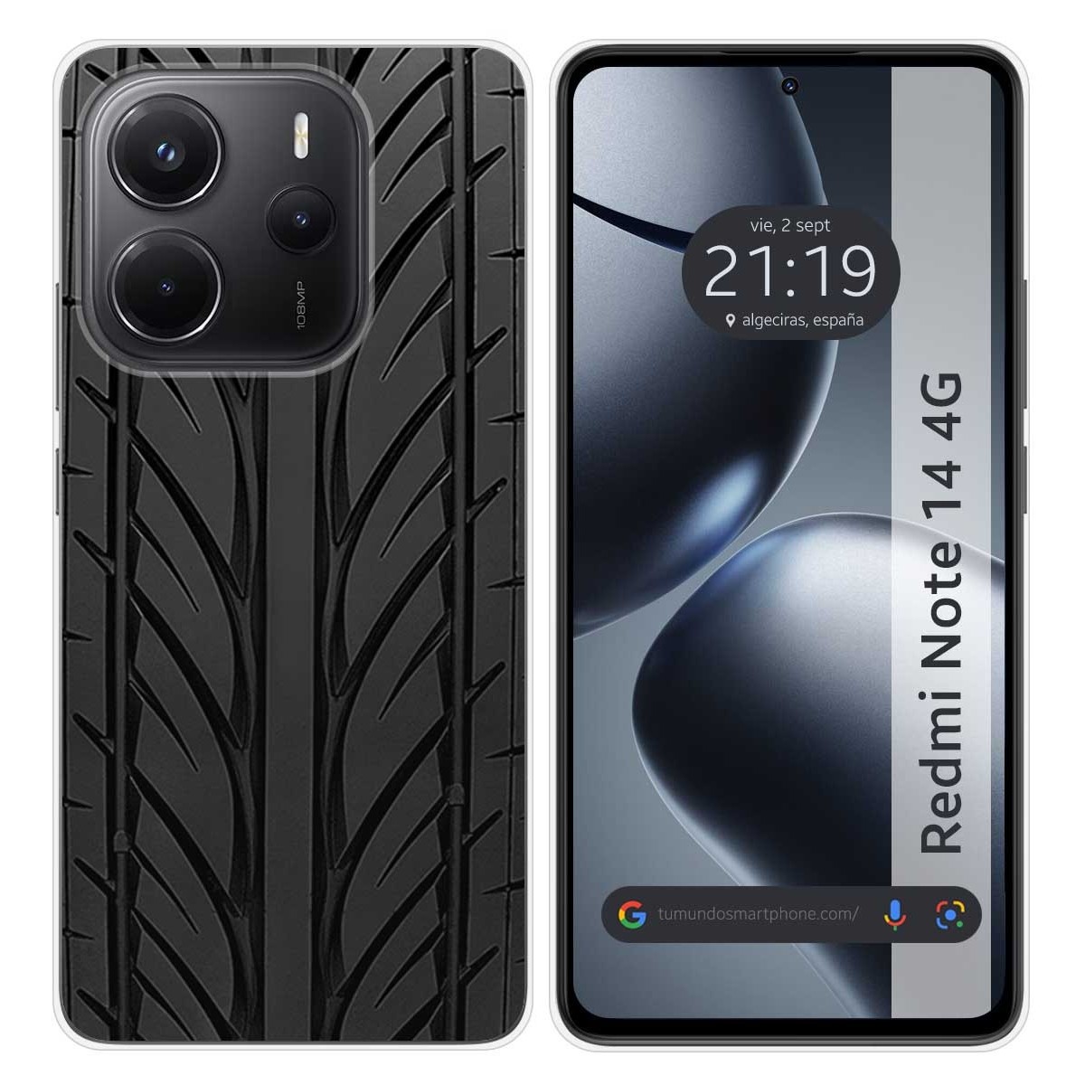 Funda Silicona para Xiaomi Redmi Note 14 4G diseño Neumatico Dibujos