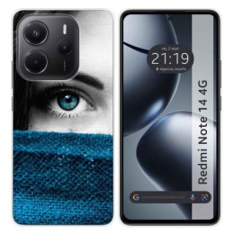 Funda Silicona para Xiaomi Redmi Note 14 4G diseño Ojo Dibujos