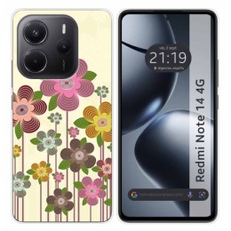 Funda Silicona para Xiaomi Redmi Note 14 4G diseño Primavera En Flor Dibujos