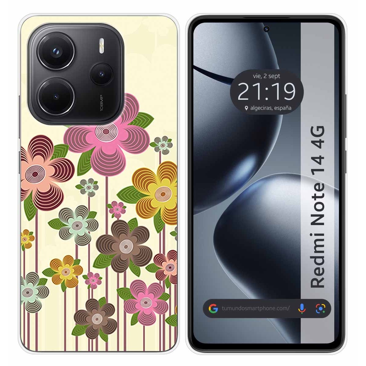 Funda Silicona para Xiaomi Redmi Note 14 4G diseño Primavera En Flor Dibujos