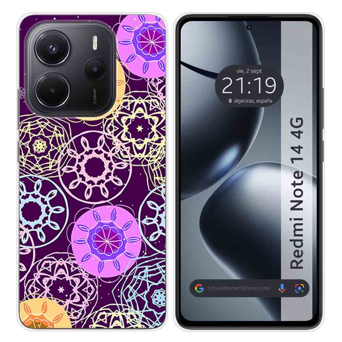 Funda Silicona para Xiaomi Redmi Note 14 4G diseño Radial Dibujos