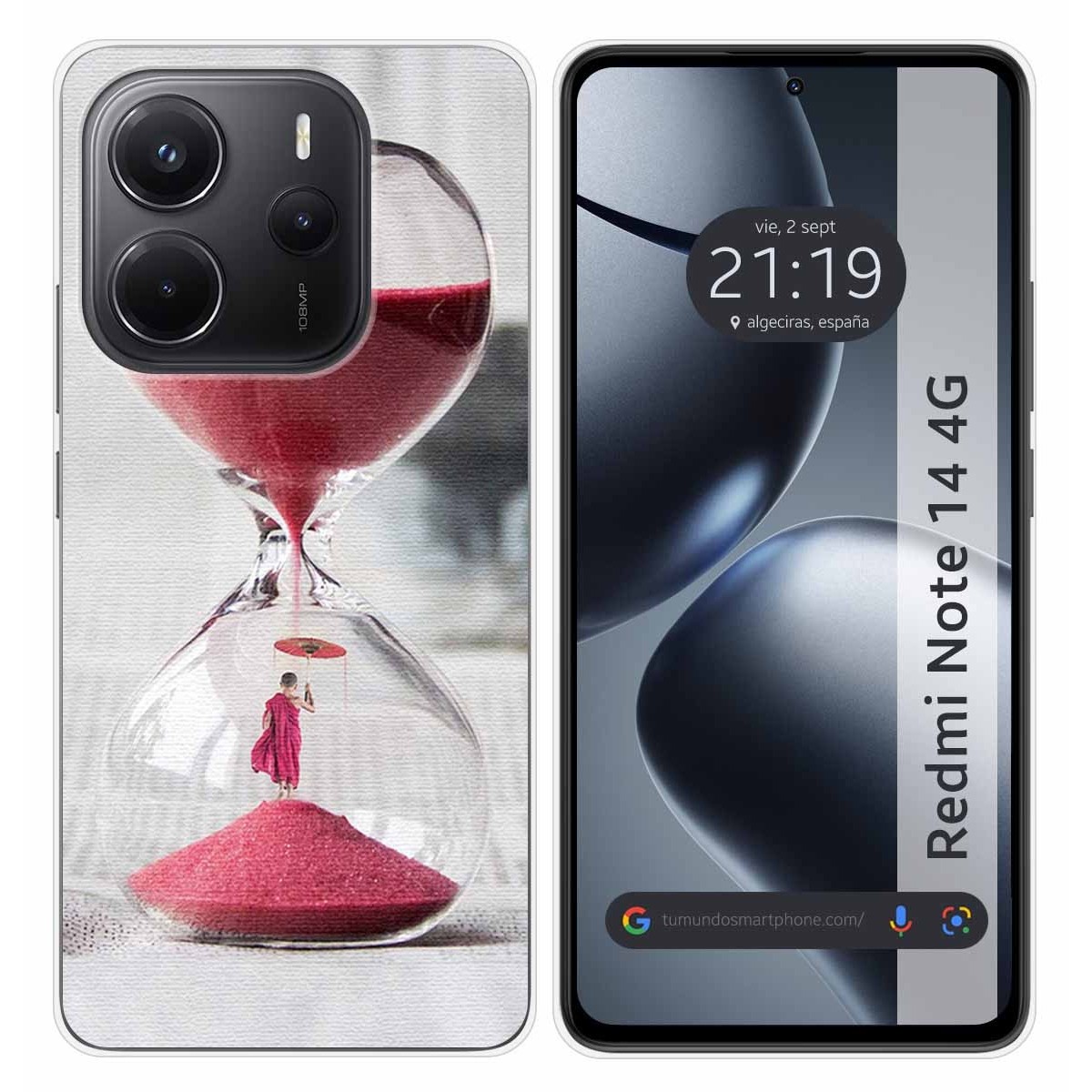 Funda Silicona para Xiaomi Redmi Note 14 4G diseño Reloj Dibujos