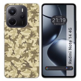 Funda Silicona para Xiaomi Redmi Note 14 4G diseño Sand Camuflaje Dibujos