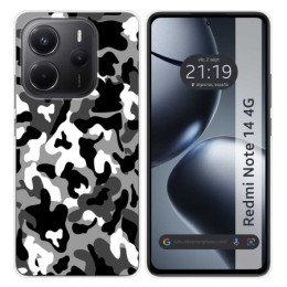 Funda Silicona para Xiaomi Redmi Note 14 4G diseño Snow Camuflaje Dibujos