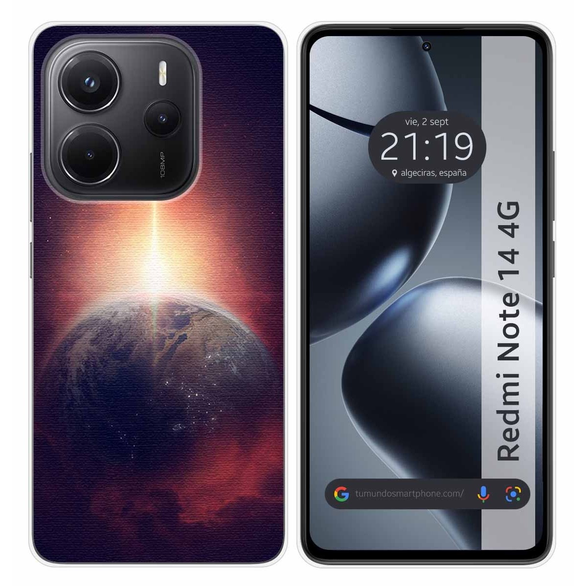 Funda Silicona para Xiaomi Redmi Note 14 4G diseño Tierra Dibujos