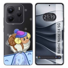 Funda Silicona Transparente para Xiaomi Redmi Note 14 5G diseño Cabra Dibujos