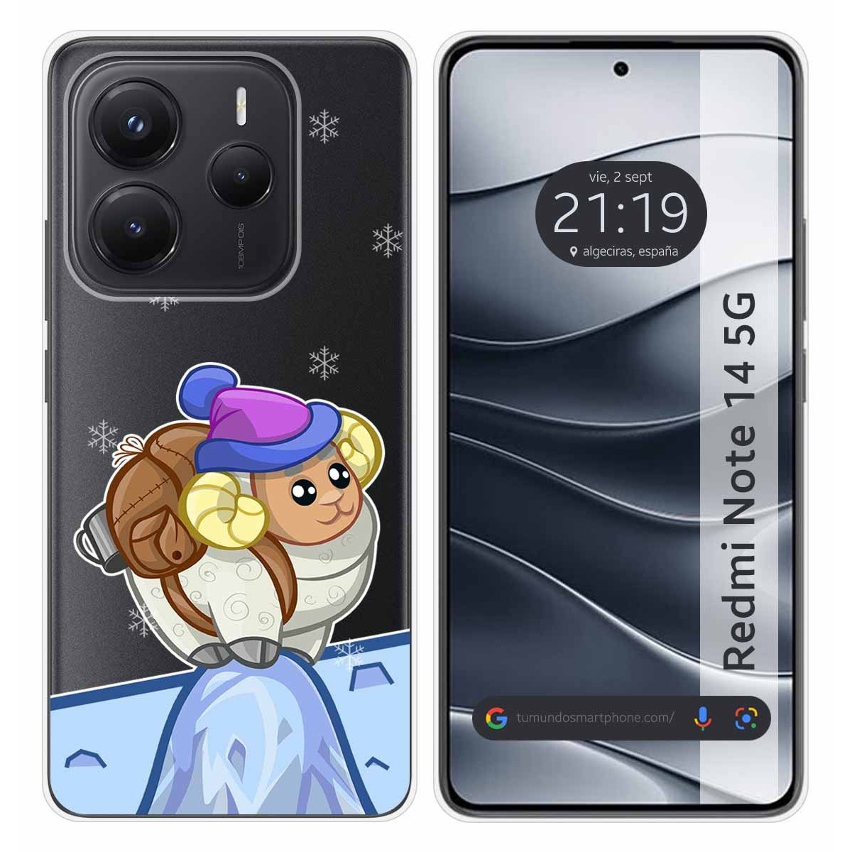 Funda Silicona Transparente para Xiaomi Redmi Note 14 5G diseño Cabra Dibujos