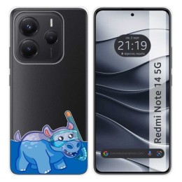 Funda Silicona Transparente para Xiaomi Redmi Note 14 5G diseño Hipo Dibujos