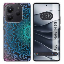 Funda Silicona Transparente para Xiaomi Redmi Note 14 5G diseño Mandala Dibujos