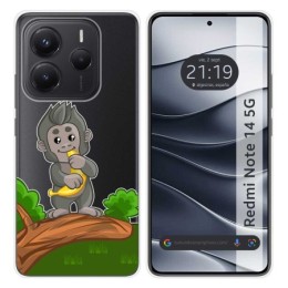 Funda Silicona Transparente para Xiaomi Redmi Note 14 5G diseño Mono Dibujos