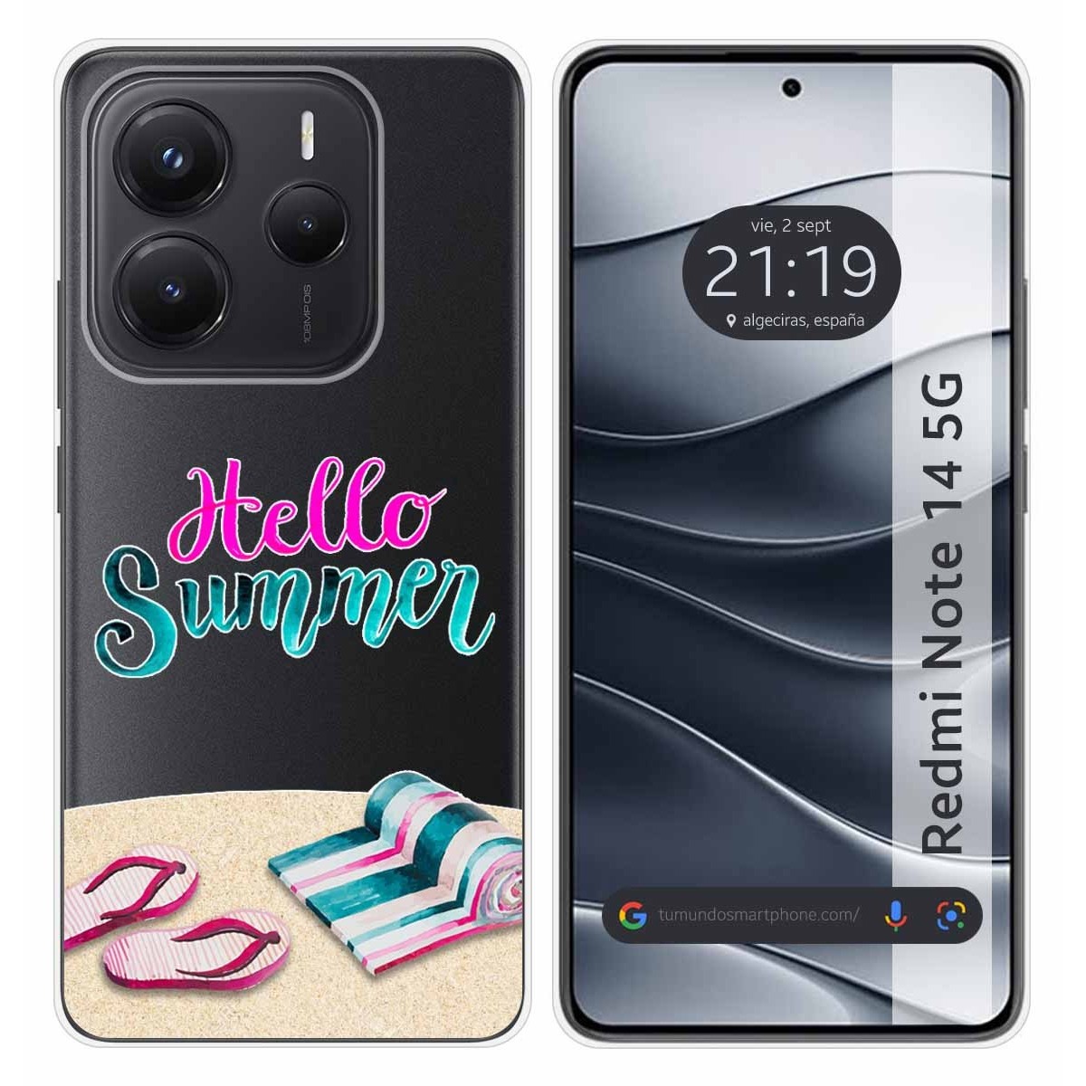 Funda Silicona Transparente para Xiaomi Redmi Note 14 5G diseño Summer Dibujos