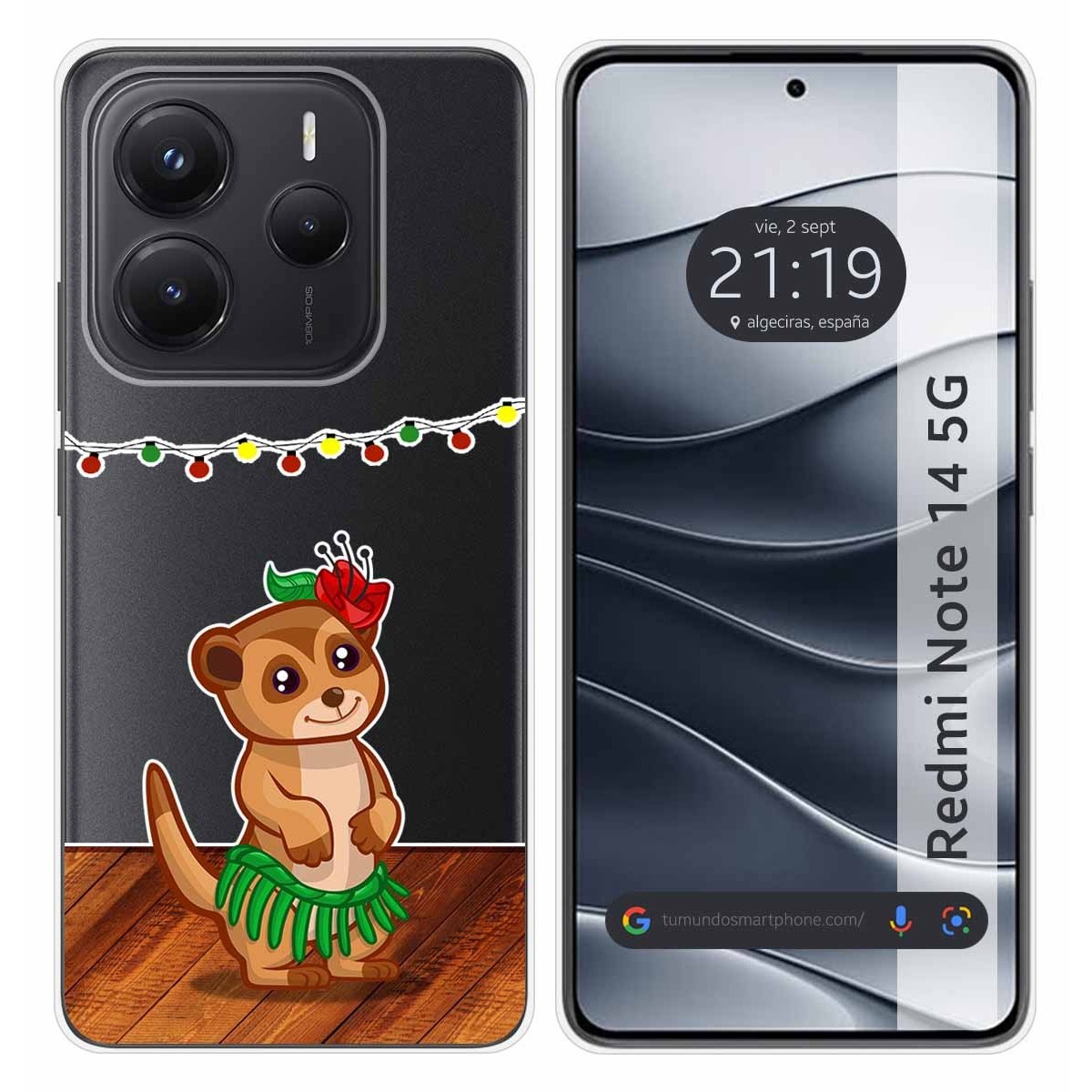 Funda Silicona Transparente para Xiaomi Redmi Note 14 5G diseño Suricata Dibujos