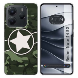 Funda Silicona para Xiaomi Redmi Note 14 5G diseño Camuflaje 01 Dibujos