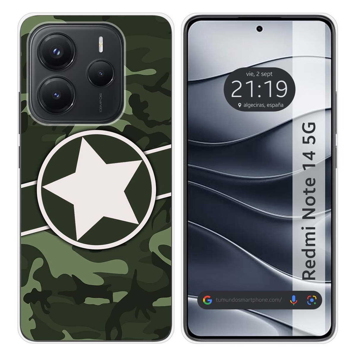 Funda Silicona para Xiaomi Redmi Note 14 5G diseño Camuflaje 01 Dibujos