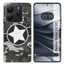 Funda Silicona para Xiaomi Redmi Note 14 5G diseño Camuflaje 02 Dibujos