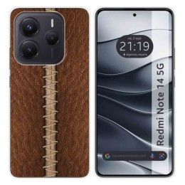 Funda Silicona para Xiaomi Redmi Note 14 5G diseño Cuero 01 Dibujos