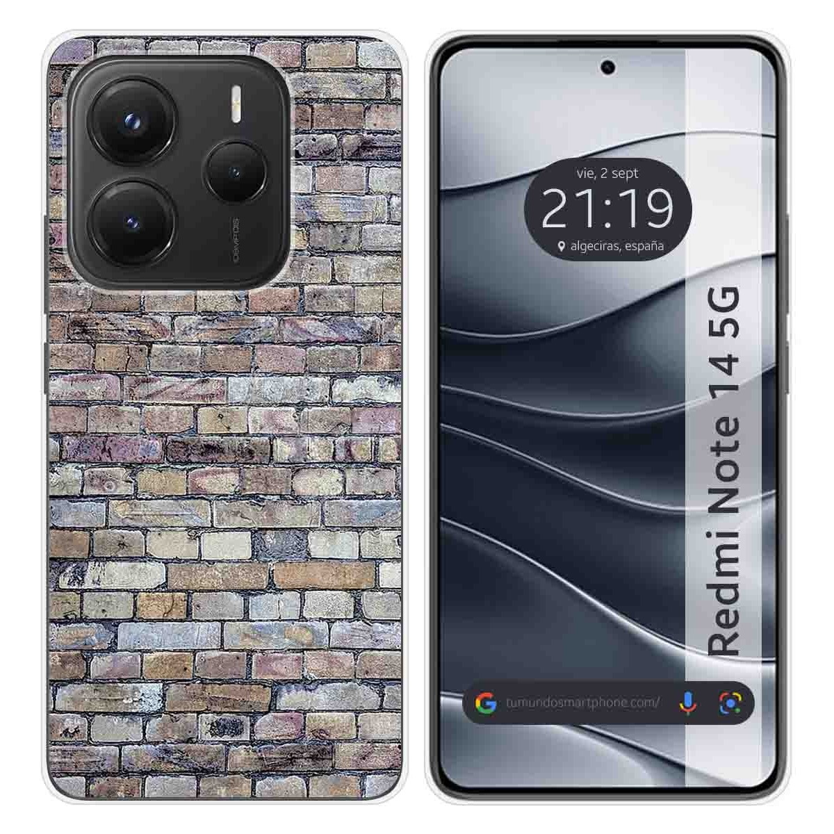 Funda Silicona para Xiaomi Redmi Note 14 5G diseño Ladrillo 02 Dibujos