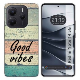 Funda Silicona para Xiaomi Redmi Note 14 5G diseño Madera 01 Dibujos