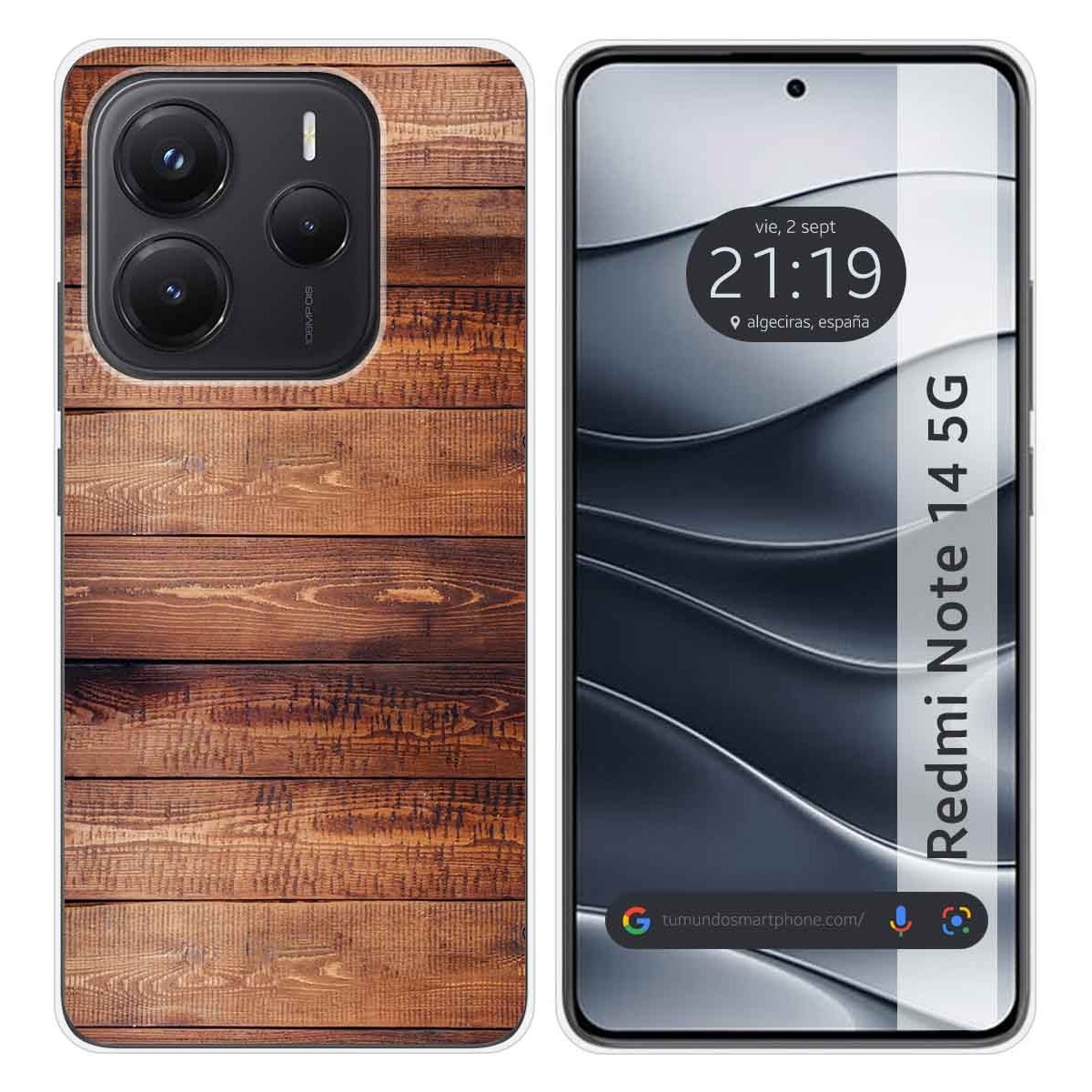 Funda Silicona para Xiaomi Redmi Note 14 5G diseño Madera 02 Dibujos