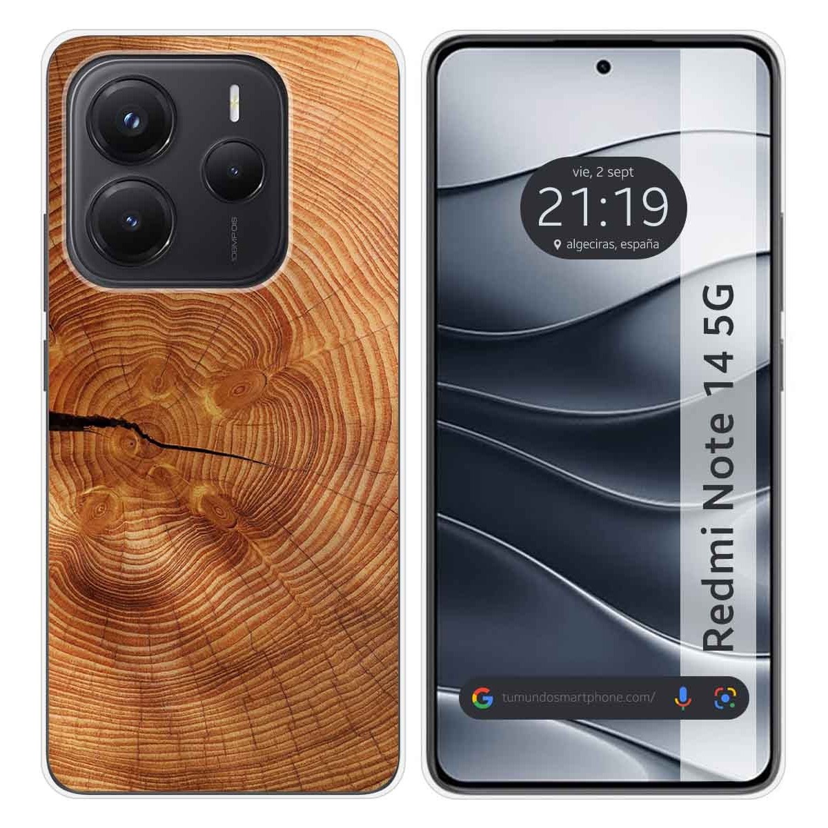Funda Silicona para Xiaomi Redmi Note 14 5G diseño Madera 04 Dibujos