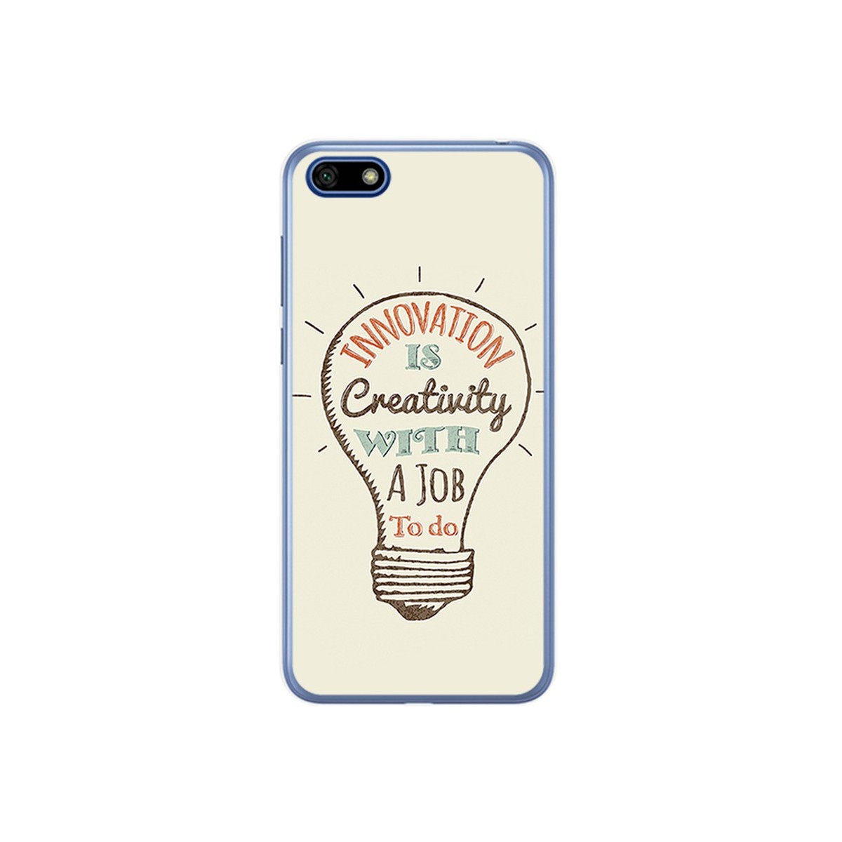 Funda Gel Tpu para Huawei Honor 7S / Y5 2018 Diseño Creativity Dibujos
