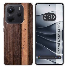 Funda Silicona para Xiaomi Redmi Note 14 5G diseño Madera 05 Dibujos