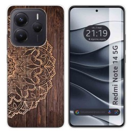 Funda Silicona para Xiaomi Redmi Note 14 5G diseño Madera 06 Dibujos