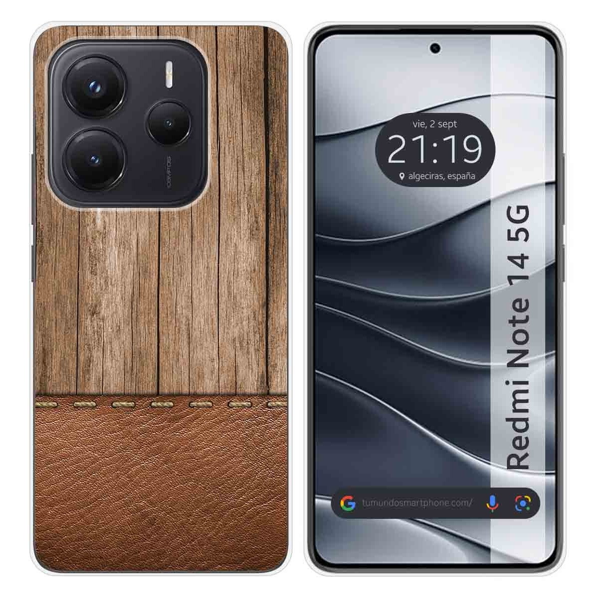 Funda Silicona para Xiaomi Redmi Note 14 5G diseño Madera 09 Dibujos